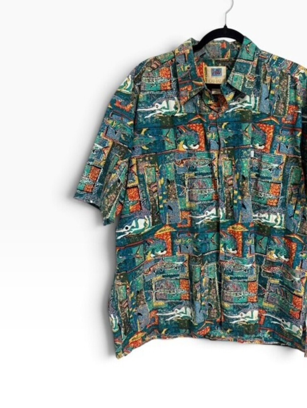 Men's Collection Kahala Vintage Hawaiian Shirt XL Fish Tropical Y2K Colorful
